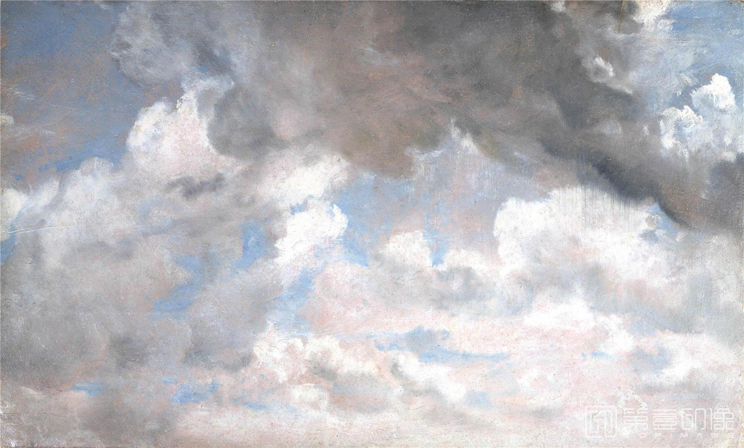 油画-美国弗里克美术馆藏画-John Constable - Cloud Study, c.1822 (1)-143